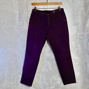 J. Crew Purple Stretch Straight Leg Pants Size 8